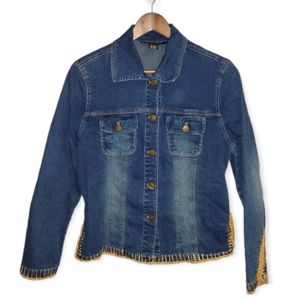 Sandro Sportswear embroidered jean jacket